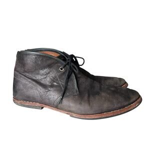 TIMBERLAND Mens Chelsea Boot Distressed Brown Sz 9 Lace Up Full Leather Upper